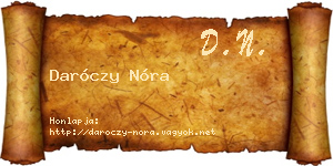 Daróczy Nóra névjegykártya