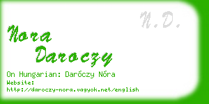 nora daroczy business card
