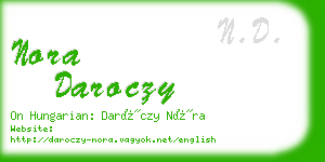 nora daroczy business card